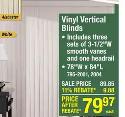 Menards Vinyl Vertical Blinds offer