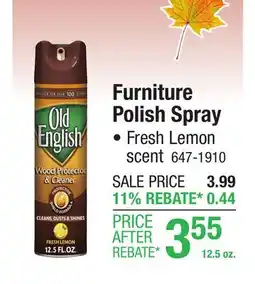 Menards Furniture Polish Spray offer