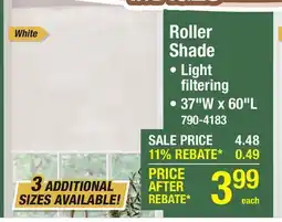 Menards Roller Shade offer