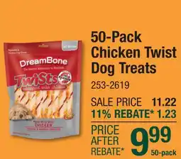 Menards 50-Pack Chicken Twist Dog Treats offer