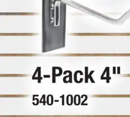 Menards 4-Pack 4 Metal Slatwall Hooks offer