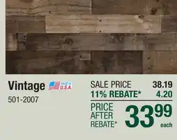 Menards Vintage offer