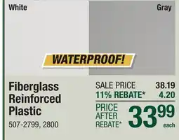 Menards Fiberglass Reinforced Plastic offer