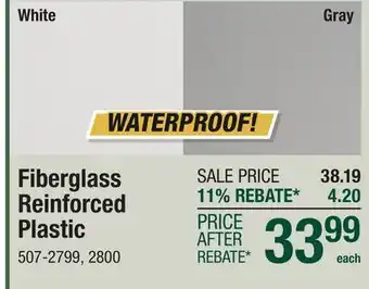 Menards Fiberglass Reinforced Plastic offer
