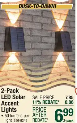 Menards 2-Pack LED Solar Accent Lights offer