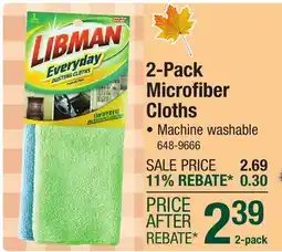 Menards 2-Pack Microfiber Cloths offer
