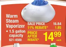 Menards Warm Steam Vaporizer offer