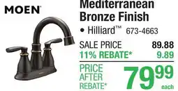 Menards Mediterranean Bronze Finish offer