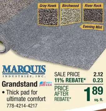Menards Grandstand offer
