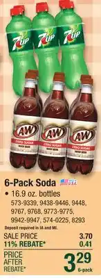 Menards 6-Pack Soda offer
