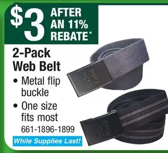 Menards 2-Pack Web Belt offer