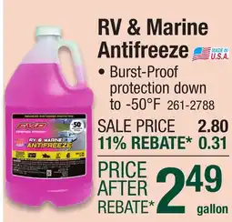 Menards RV & Marine Antifreeze offer