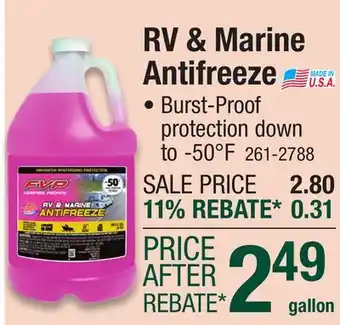 Menards RV & Marine Antifreeze offer