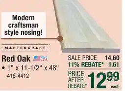 Menards Red Oak offer