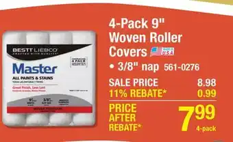 Menards 4-Pack 9 Woven Roller Covers offer