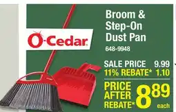 Menards O-Cedar Broom & Step-On Dust Pan offer
