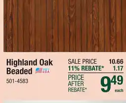 Menards Highland Oak Beaded offer