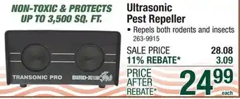 Menards Ultrasonic Pest Repeller offer