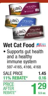 Menards Wet Cat Food offer