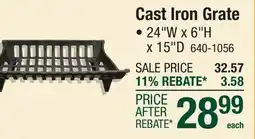 Menards Cast Iron Grate offer