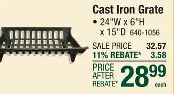 Menards Cast Iron Grate offer