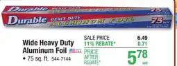 Menards Wide Heavy Duty Aluminum Foil offer