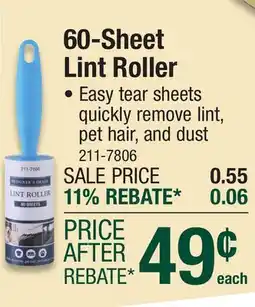 Menards 60-Sheet Lint Roller offer