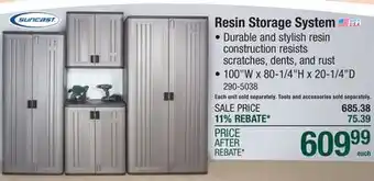 Menards Resin Storage System offer