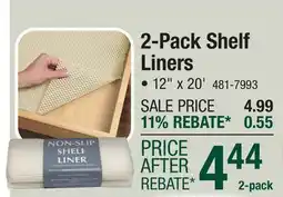 Menards 2-Pack Shelf Liners offer