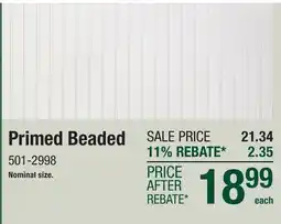 Menards Primed Beaded offer