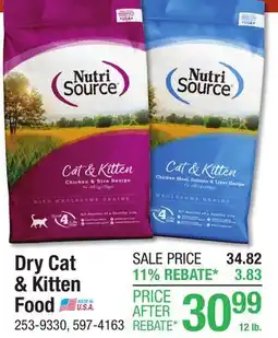 Menards Dry Cat & Kitten Food offer