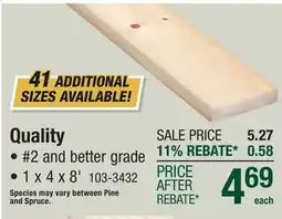 Menards Quality offer