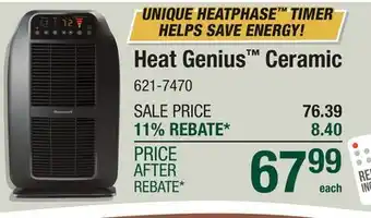 Menards Heat Genius Ceramic offer