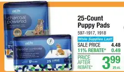 Menards 25-Count Puppy Pads offer