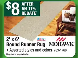 Menards 2' x 6' Bound Runner Rug offer