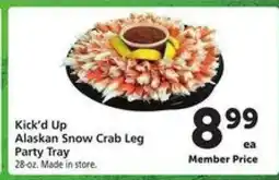 Safeway Kick'd Up Alaskan Snow Crab Leg Party Tray offer