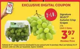 Safeway Signature SELECT Autumn Crisp Grapes offer