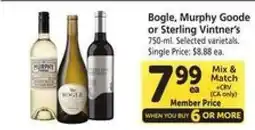 Safeway Bogle, Murphy Goode or Sterling Vintner's offer