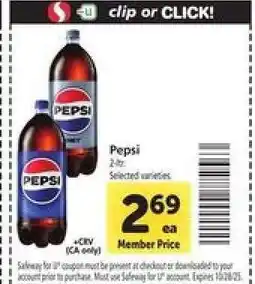 Safeway Pepsi offer