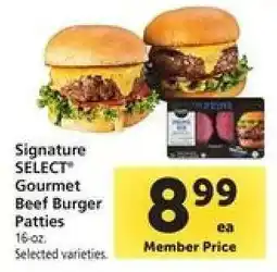 Safeway Signature SELECT Gourmet Beef Burger Patties offer
