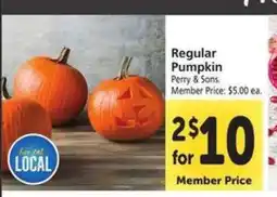 Safeway Regular Pumpkin offer