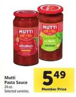 Safeway Mutti Pasta Sauce offer