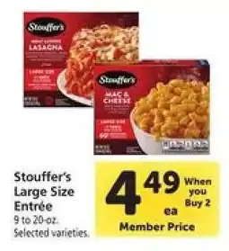 Safeway Stouffer's Large Size Entrée offer