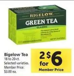 Safeway Bigelow Tea offer