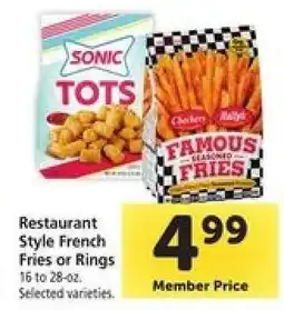 Safeway Restaurant Style French Fries or Rings offer
