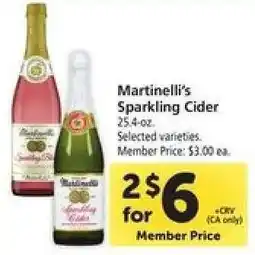 Safeway Martinelli's Sparkling Cider offer