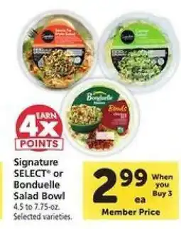 Safeway Signature SELECT or Bonduelle Salad Bowl offer