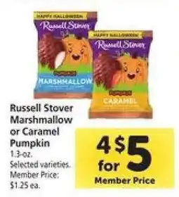 Safeway Russell Stover Marshmallow or Caramel Pumpkin offer
