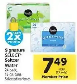 Safeway Signature SELECT Seltzer Water offer