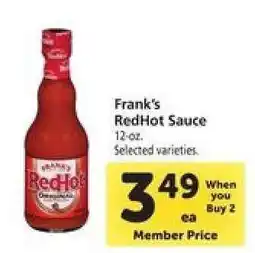 Safeway Frank's RedHot Sauce offer